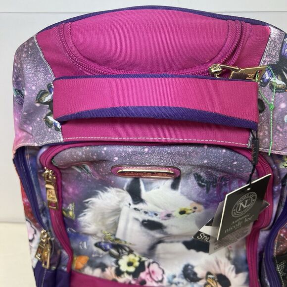 Nicole Lee USA Unicorn Rolling Large Backpack W Computer Compartment NWT - Picture 4 of 14